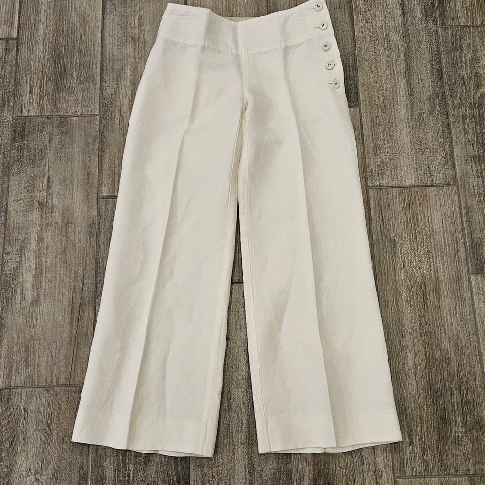 Anthropologie Cartonnier linen pants white 6